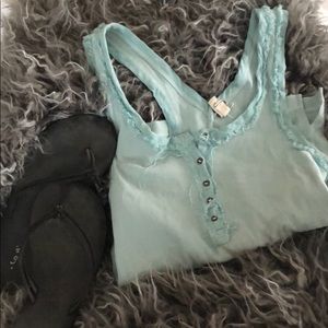 Free People Teal Tank